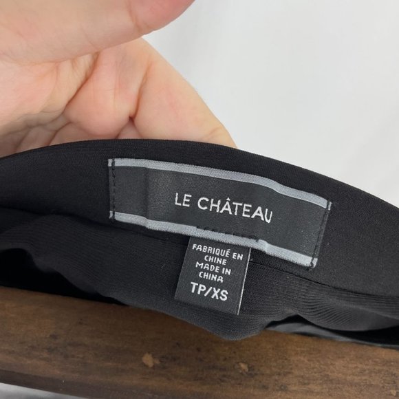 Le chateau black side gathered mini pencil skirt xs - Picture 3 of 8